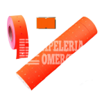 ETIQUETAS EN ROLLO C/10 FLUORESCENTES NARANJA